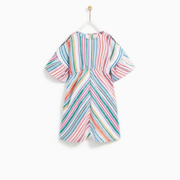 Zara Other - Zara girls multicolored, striped linen dress.